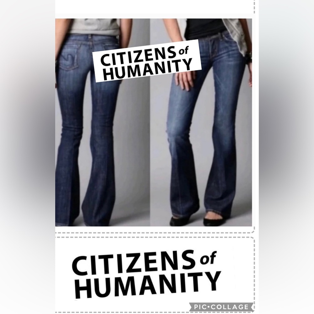 Citizens Of Humanity Blue Flare & Wide Leg Jeans